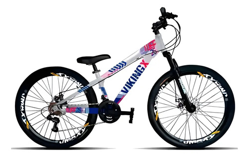 Bicicleta Aro 26 Vikingx Tuff X-25 Grau Freeride Vmaxx Rl Cor Prata/azul Tamanho Do Quadro 13.5