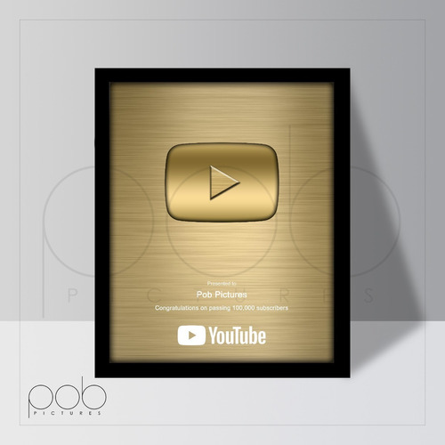 Placa Youtube Moderna Personalizadas Regalo