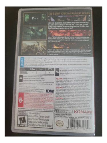 Metal Gear Solid Master Collection Vol 1 Day One Switch