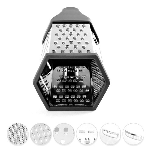 Rallador 6 Caras Hexagonal Manual Acero Inoxidable Vonne