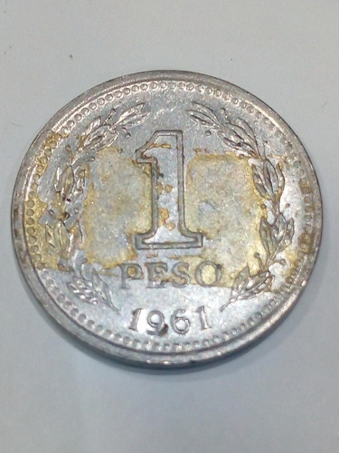 Moneda 1 Peso Argentino Año 1961