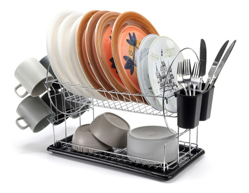 Imagen 1 de 10 de Escurridor De Platos Seca Platos Inoxidable Secador Bandeja
