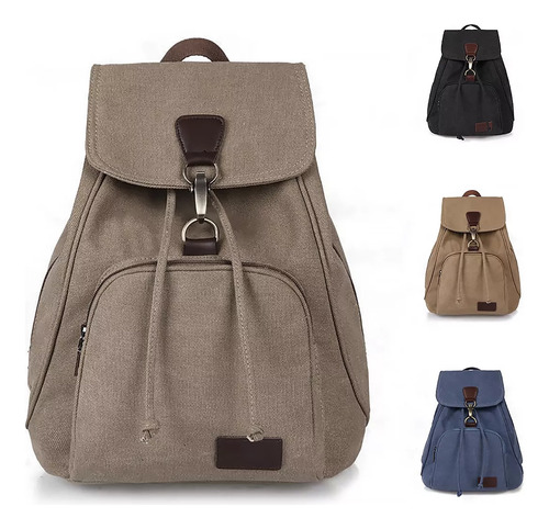 Mochila Antirrobo De Lona Impermeable Para Mujer