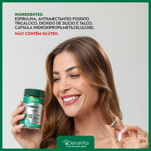 Kit 2x Spirulina Pura Fonte De Proteínas Superfoods Denavita