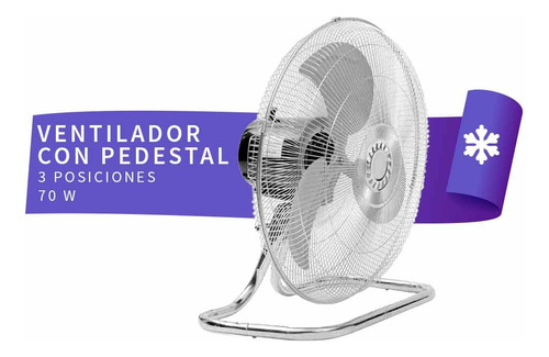 Ventilador 3 En 1 Iusa 18 Pulgadas Pedestal Escritorio Muro