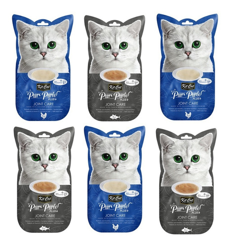 Kit Cat Purr Purée Joint Care Snack Premio Gato - Pack De 6 