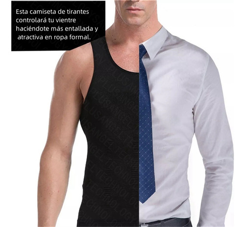 . Faja Hombre Camiseta Reductora Modeladora, 3pzs