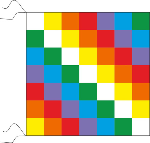 Bandera Pueblos Originarios Wiphala De 90 X 90 Cm