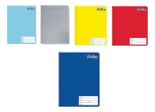 5 Cuadernos Collage Cosido Raya Madison Color A Color Cosido Collage Raya