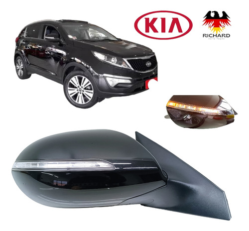 Retrovisor Direito Kia Sportage 11 A 15 Retrátil+pisca Orig