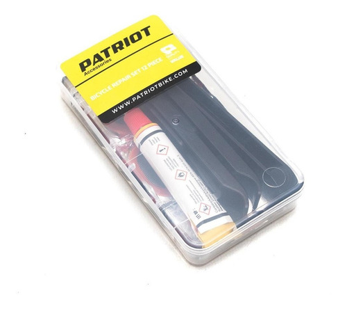 Kit Reparacion Parches Bicicleta + Saca Cubierta + Solucion