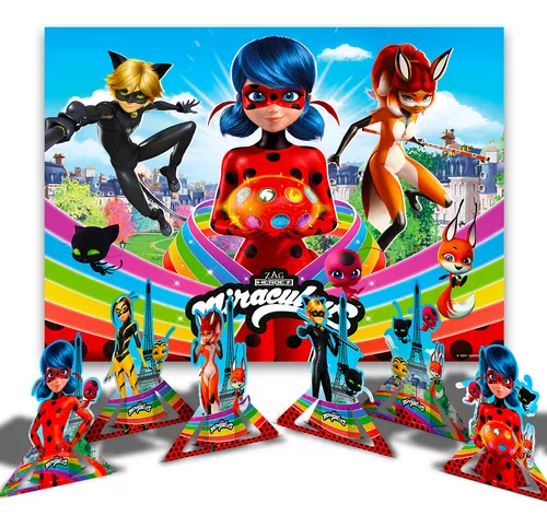 Kit Miraculous - Boneca Ladybug 45cm Musical + Maquiagem