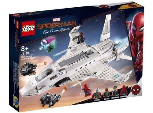 Todobloques Lego 76130 Spiderman Jet Stark Y Ataque Del Dron