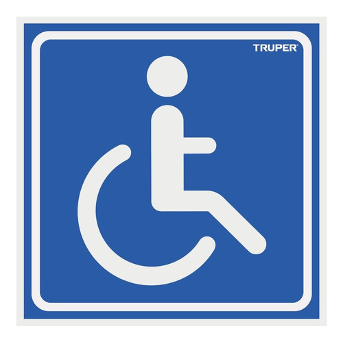 Letrero.  Exclusivo Personas Con Discapacidad. 19 X 19cm. 