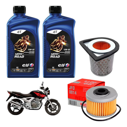 Kit Service Twister Cbx 250 Filtros + Aceite Elf 15w50 Sia+