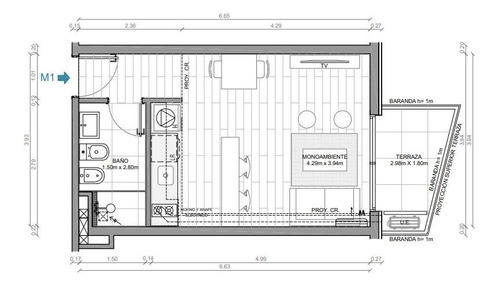 Imagen 4 de 4 de Venta De Monoambiente En Nostrum Cordón