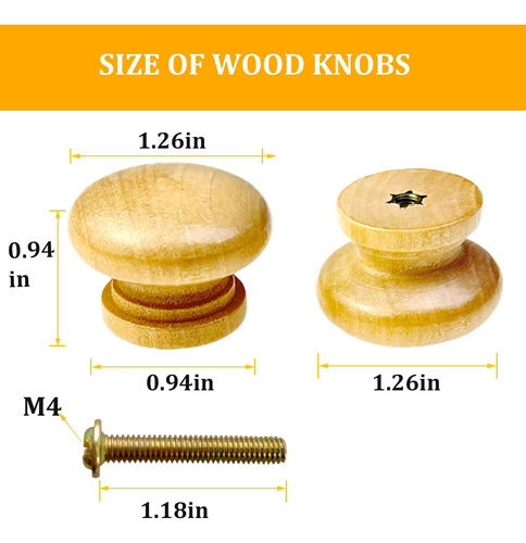 M Mimhooy 20 Perillas De Madera De Madera Cajones De Madera