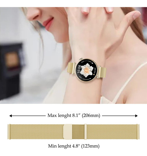 Malla De Metal Dorada P/ Huawei Watch Gt5 Pro 42mm/gt5 41mm