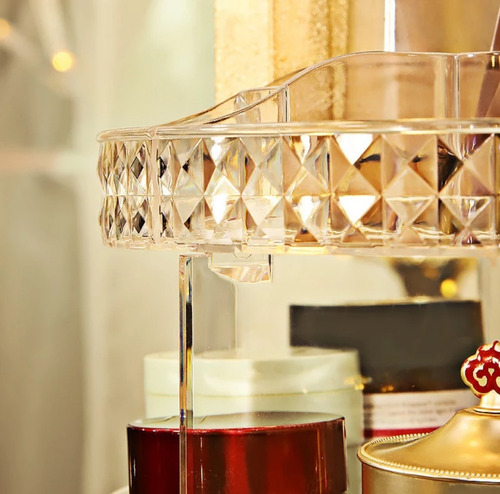 Imagem 3 de 8 de Organizador Luxo Giratório Maquiagem Perfume Acrílico 360º G