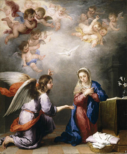 Lienzo Lienzografía Virgen María Impresión Reproducción60x90