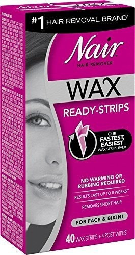 Nair Hair Remover Wax Ready-strips 40 Count Face / Bikini (p