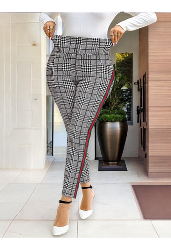 Pantalón Formal Casual Stretch Skiny Bolsillos Ajustable