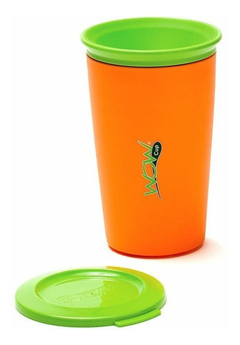 Vaso Antiderrame 360 - Incluye Tapa - 266 Ml 12m+ Children's Color Naranja/Verde