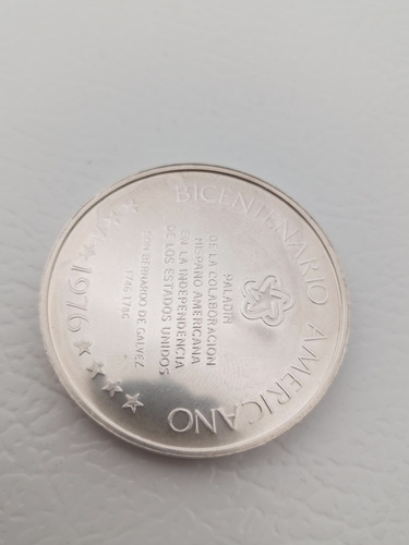 Medalla Plata Del Bicentenario Americano 1976 Don Bernardo (Usado)