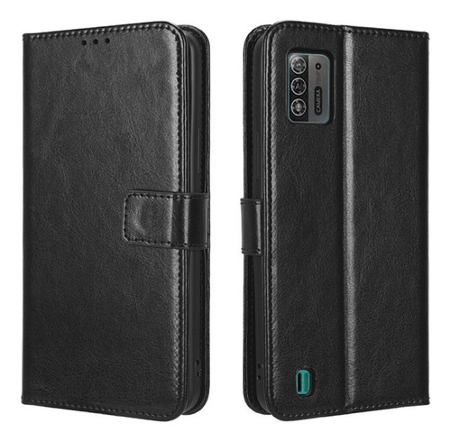 Funda Anticaída For Zte Blade A52 Lite Cuero Flip Cartera