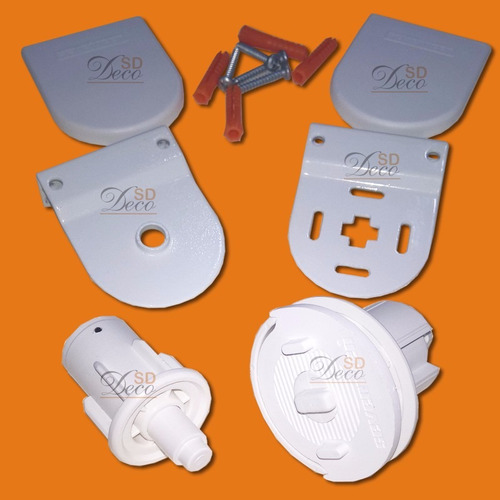 Imagen 2 de 5 de Cortinas Roller Accesorios De 32 Mm Completo - Sd Deco