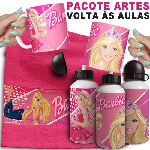 Artes Volta Aulas Toalhinhas Garrafinhas Squeeze Editáveis