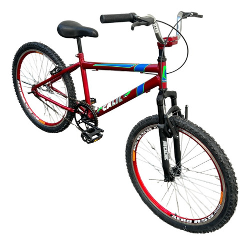 Bicicleta Aro 24 Infantil Calil Bike Menino Aero Suspensão Cor Vermelho Tamanho do quadro Único