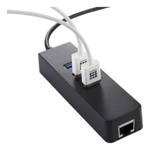 Imagem 4 de 4 de Hub Type-c 3.1 Gigabit Para 3 Portas Usb 3.0 + Gigabit Rj 45