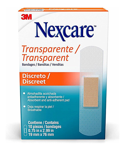 Nexcare Curita Transparentes 10 Unidades