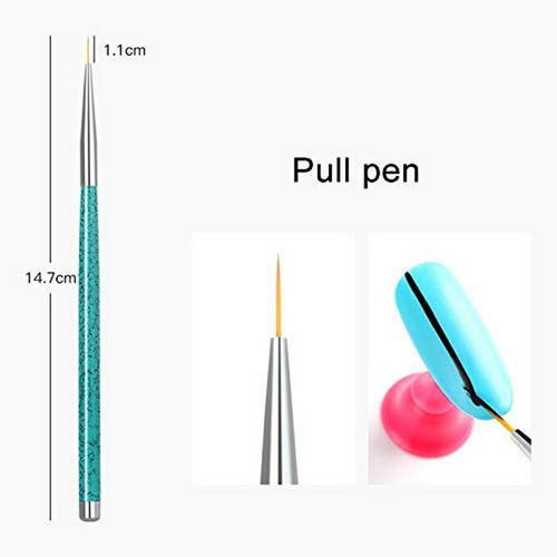 Set 3 Pinceles Liners Para Nail Art Deco Uñas