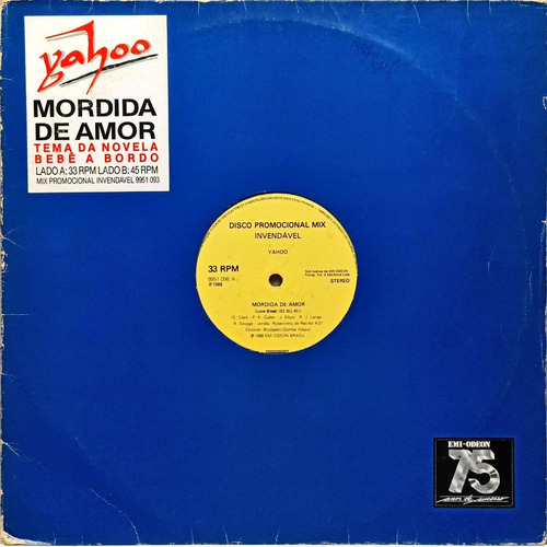 Yahoo Lp Single 1988 Mordida De Amor Emi-odeon 4440