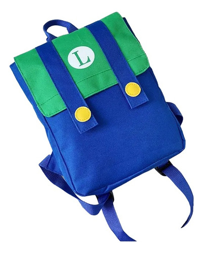 Mochila Mario Bros / Luigui / Infantil Niños 28 Cm De Alto