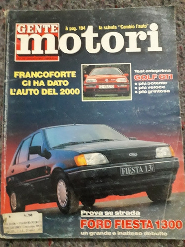 Revista Gente Motori Nro 10 Año 1991 Italia