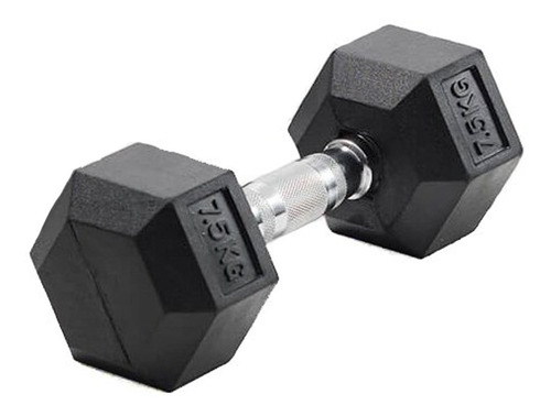 Mancuerna Hexagonal Engomada Cromada 7,5 Kg Dumbbell X Unid