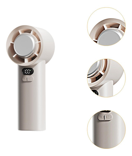 Mini Ventilador Portátil De Mano, Ventilador De Beige
