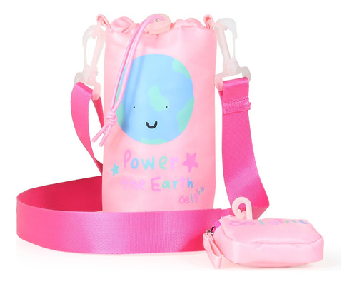 Bolsa Porta Botella Para Niña Cloe Girls Tipo Crossbody Color Rosa