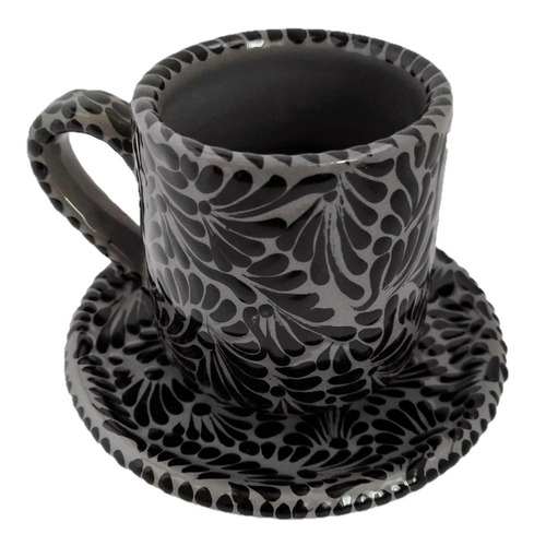 Terno Artesanal De Talavera Premium (plato Y Taza) 1pza