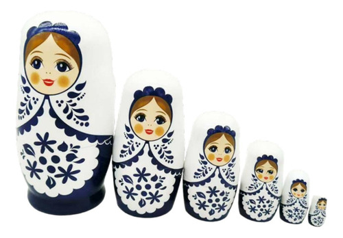 . 6 Peças Bonecas Russas Aninhadas Lindas Matryoshka
