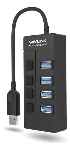 Wavlink Hub Usb 3.0 De 4 Puertos Con Interruptores De Alimen