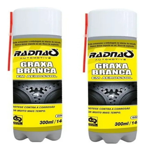 2 Spray Graxa Branca Aerossol Lubrificante  300ml Rq6060