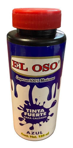 Tinta Fuerte Para Calzado Botas El Oso Color Azul 125 Ml