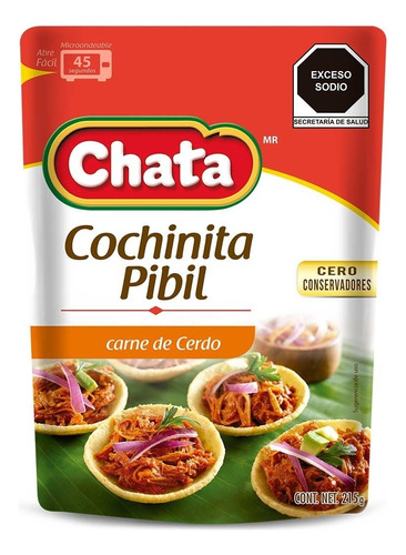 Cochinita Pibil Chata Carne De Cerdo 1 Pieza De 215 Gr