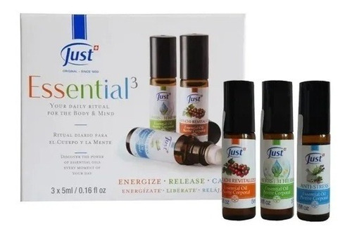 Essential 3 Just Oleo 31 5 Ml +antiestrés 5 Ml +guduchi 5 Ml