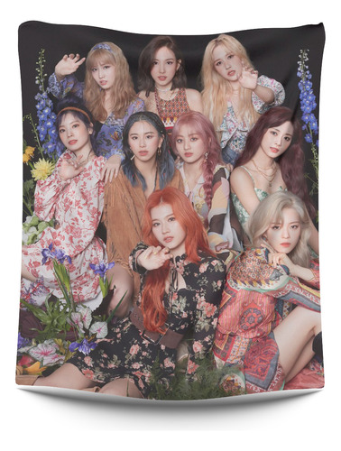 Cobija Frazada Twice Flanel 100x150 Cm Personalizable Kpop