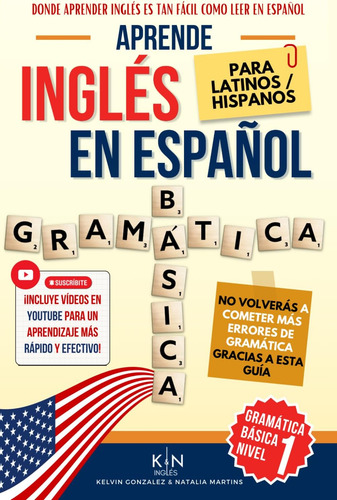Libro: Aprende Inglés En Español - Gramática Básica Nivel 1